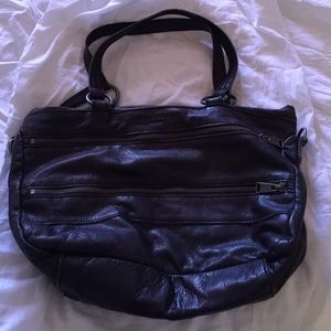 Liebeskind Black Leather Zipper Bag