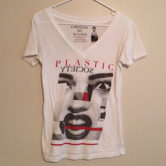 Casualties of Summer white graphic tee