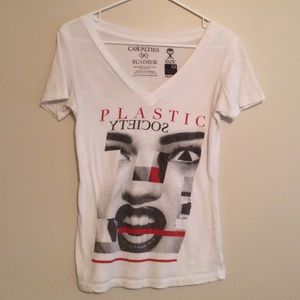 Casualties of Summer white graphic tee