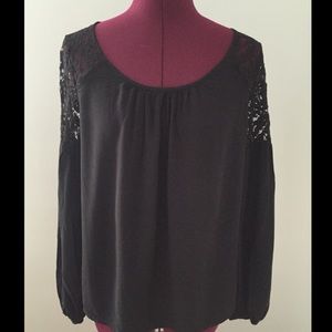 Forever XXI lace shoulder blouse- M