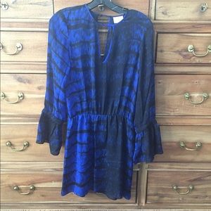 Parker royal blue animal print dress