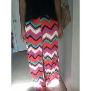 Chevron Print Palazzo Pants