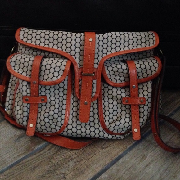 MiaBossi Reese Tangerine Diaper Bag-barely used