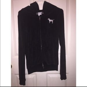 VS black velour sweater size S/P