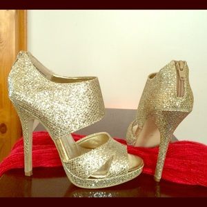 Gold sequenced heels
