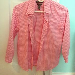 LAUREN, Ralph Lauren, non-iron, pink gingham