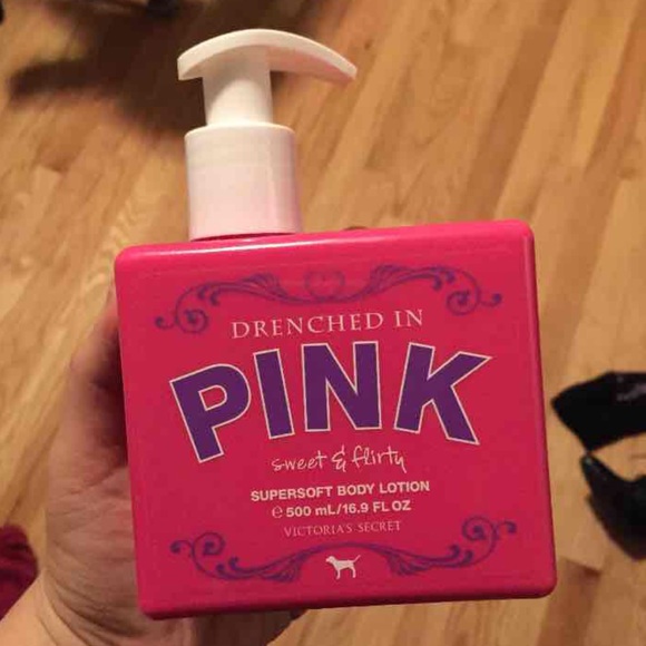 Pink body lotion