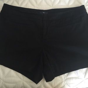 Black cotton shorts