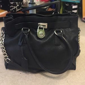 Large Michael Kors Black Hamilton North-South Tote