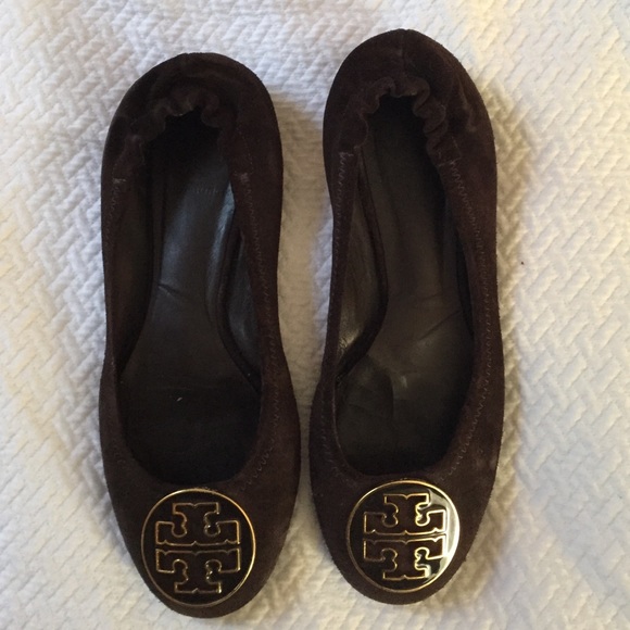 Tory Burch Brown Suede Reva size 7 - Picture 1 of 3