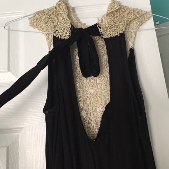 Audrey/Nasty Gal black dress with gold halter - Picture 4 of 4