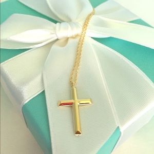 Tiffany & Co. 18K Gold Cross Pendant