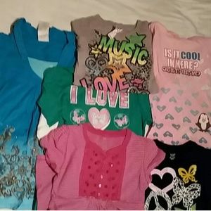 Girls shirts bundle size 12,14