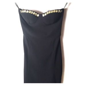 Strapless Bedazzled Black Dress