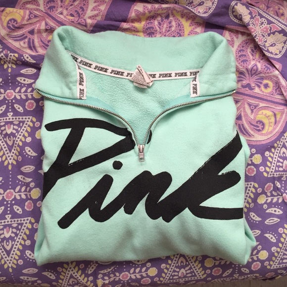 Victoria's Secret PINK mint half zip