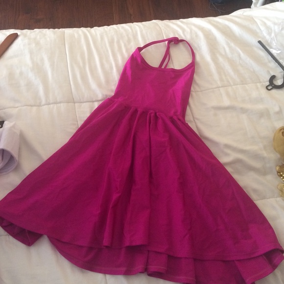 American apparel hot pink dress