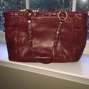 Red Leather Coach Purse