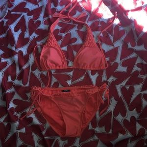 Old navy 2 pc bikini coral size 5 Jr. Pre💗