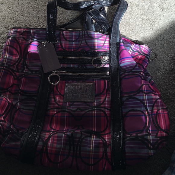 Multi colored coach bag