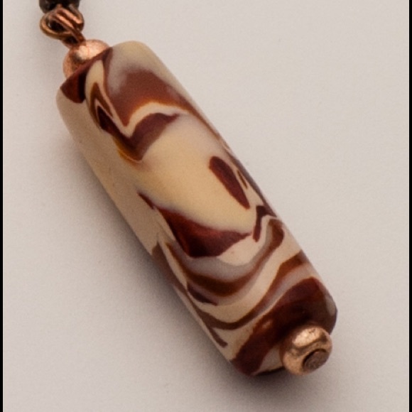 OOAK Handmade Desert Storm Bead Earrings - Picture 2 of 2