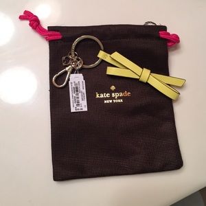 Kate spade bow keychain NEW with tags