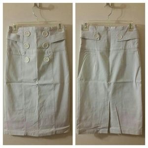 Pinstriped High Waist Skirt