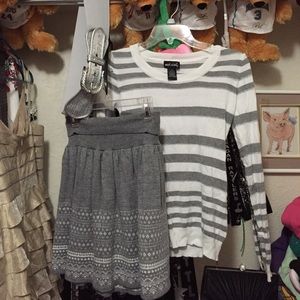 Buy it together! Sweater, skirt and belt