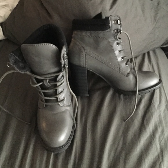 Grey Laced Heels