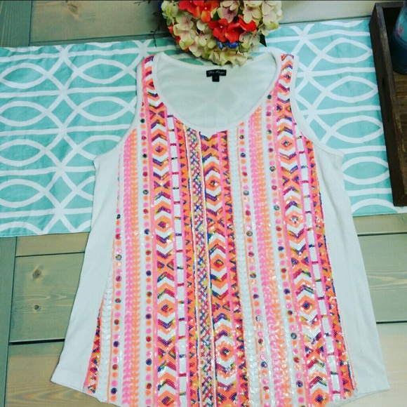🌸 pink sequin tank