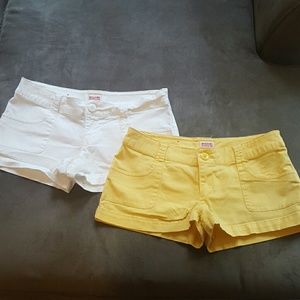 Mossimo shorts bundle, yellow & white