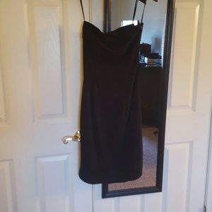 Black  Strapless Cocktail Dress with lining