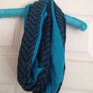 Two blue Infinity Scarves!