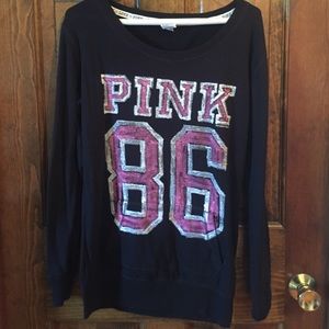 Off the shoulder light sweatshirt