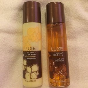 LUXE Vanilla Orchid Body Lotion and Shower Gel