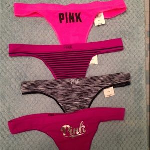 VS PINK seamless thongs bundle NWT Small🎉🎉