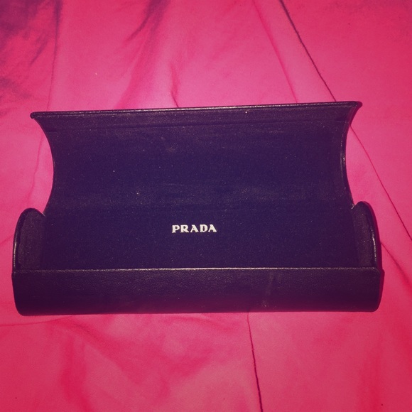 Black Prada eyeglasses case