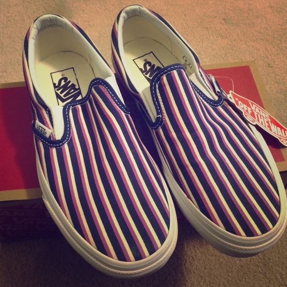 Striped Slip On Vans