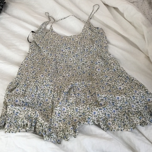 Open back ruffle bottom baby doll dress