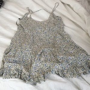 Open back ruffle bottom baby doll dress