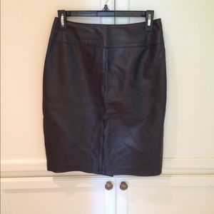 Escada Nappa Leather Pencil Skirt.