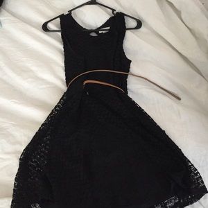Beautiful black lace like dress with keyhole