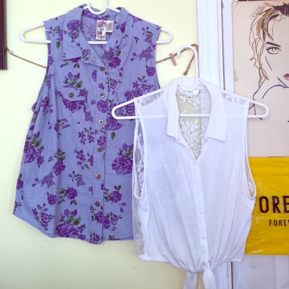 Floral blouse & White blouse