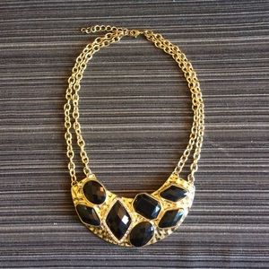 Black and Gold Statement Necklace