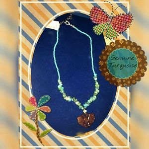 Vintage Turquoise & Soapstone Butterfly