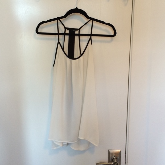 White and Black Flow Top