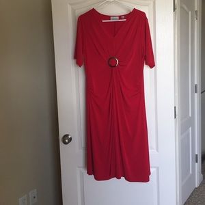 Red dress w/ silver ring NWOT