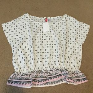 H&M Short Sleeve Peasant Top