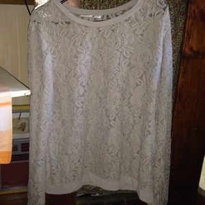 Tan long sleeve top