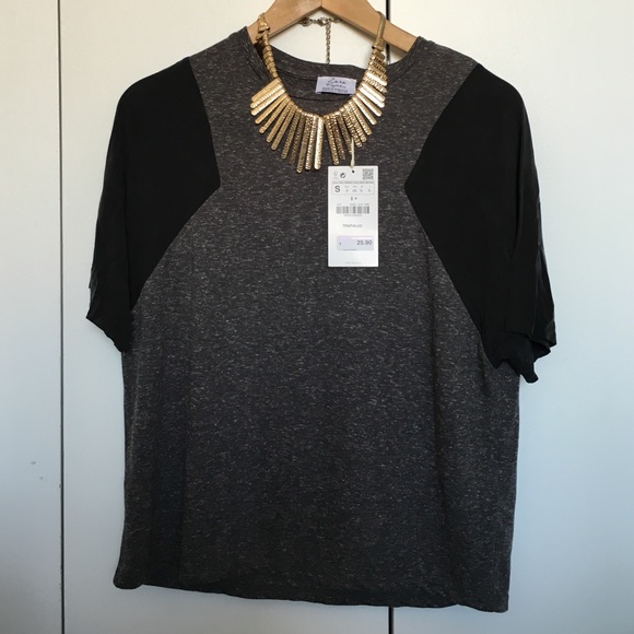 Zara Tops - NWT - soft grey Zara t-shirt