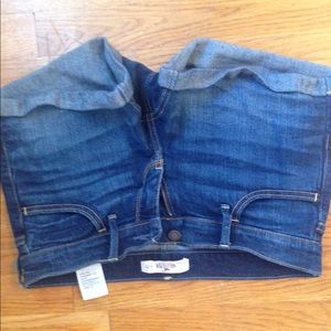 Hollister midi length denim shorts